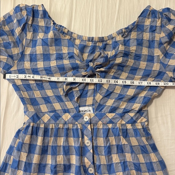 FRNCH Victoire Cutout Woven Gingham Dress - Picture 10 of 11